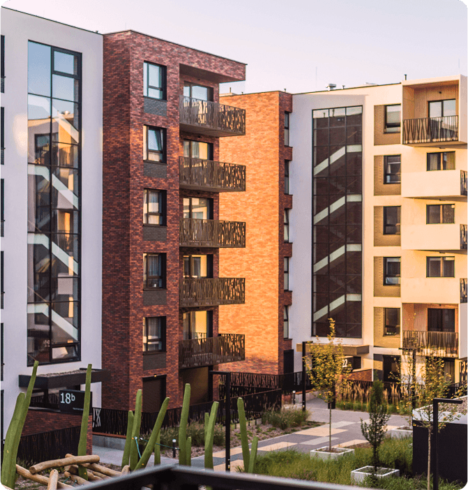 Modern multifamily residential property